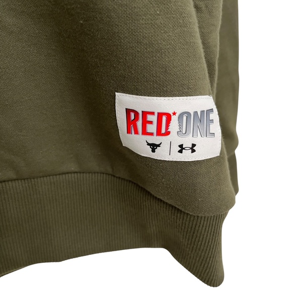 Under Armour Project Rock Red One Believe Santa Bull Sweatshirt Men’s 2XL - Picture 6 of 13